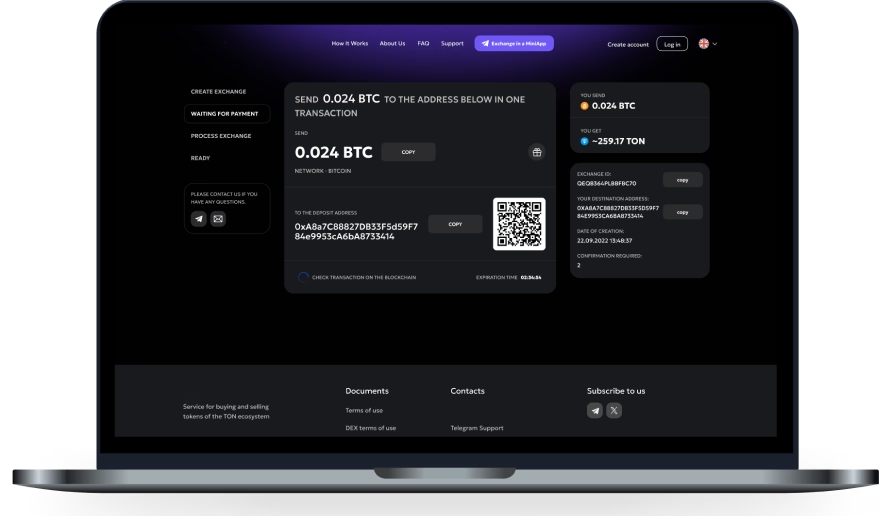 Step three of the exchange